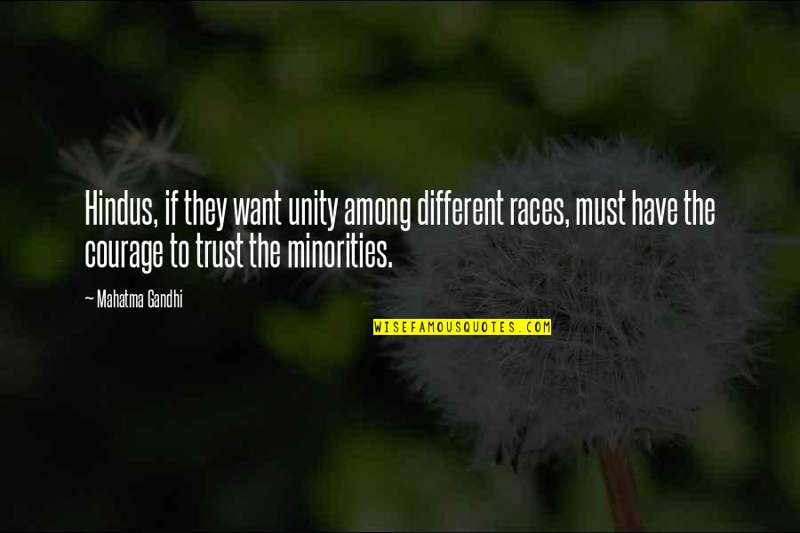 Correlazione Statistica Quotes By Mahatma Gandhi: Hindus, if they want unity among different races,