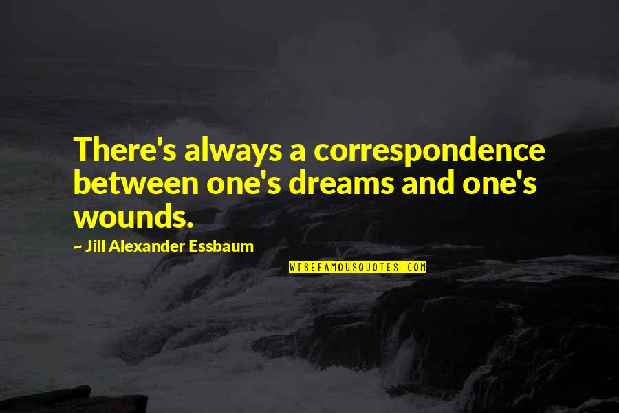 Correspondence Quotes By Jill Alexander Essbaum: There's always a correspondence between one's dreams and