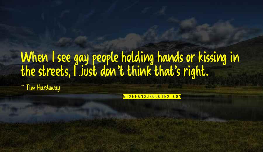 Correspondencia Comercial Quotes By Tim Hardaway: When I see gay people holding hands or Correspondencia Comercial Quotes By Tim Hardaway: When I see gay people holding hands or