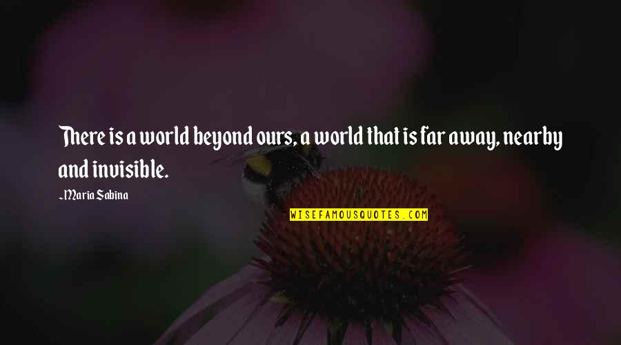 Corrieri Internazionali Quotes By Maria Sabina: There is a world beyond ours, a world