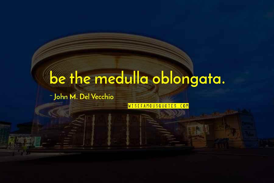 Corriste Quotes By John M. Del Vecchio: be the medulla oblongata.