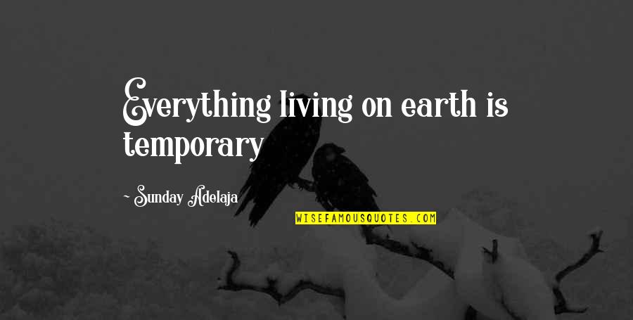 Corrupcion Sinonimos Quotes By Sunday Adelaja: Everything living on earth is temporary