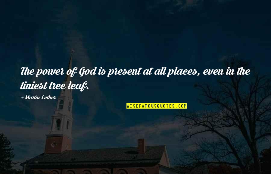 Corsitto Agency Quotes By Martin Luther: The power of God is present at all