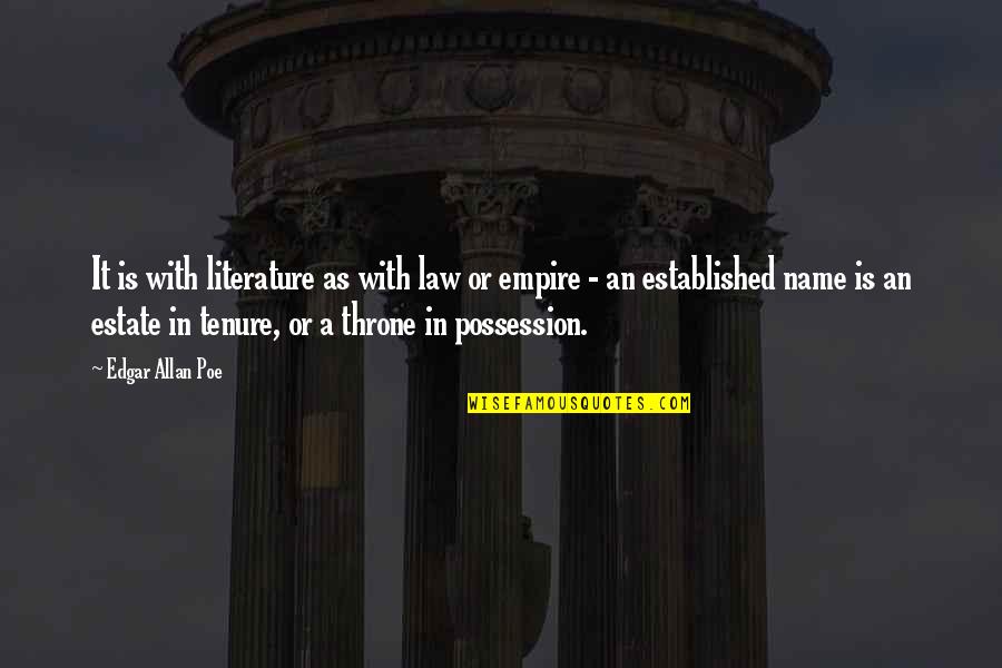 Cortante In English Quotes By Edgar Allan Poe: It is with literature as with law or Cortante In English Quotes By Edgar Allan Poe: It is with literature as with law or