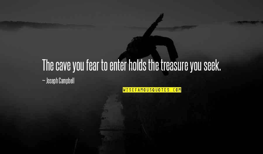 Cortante Quadrado Quotes By Joseph Campbell: The cave you fear to enter holds the