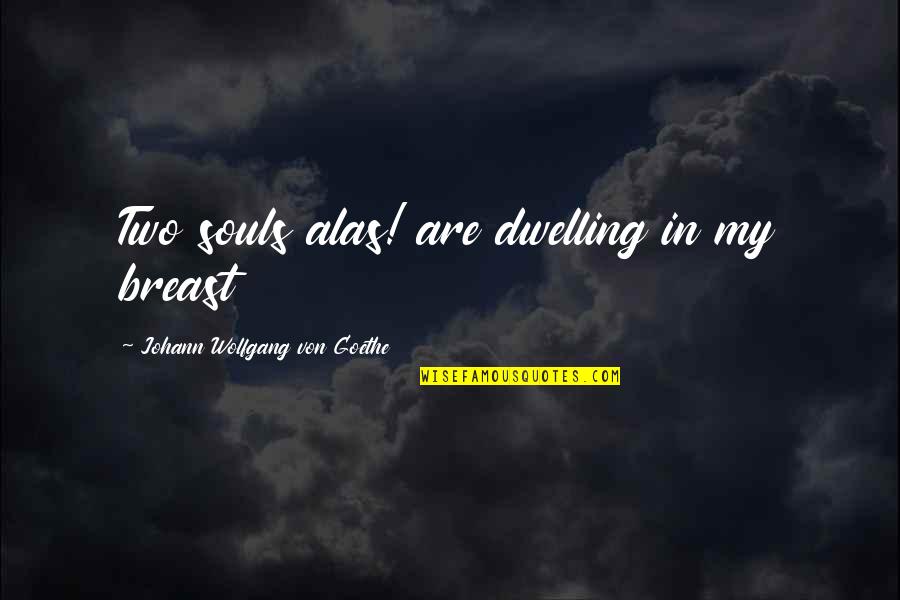 Corticale Et Medullaire Quotes By Johann Wolfgang Von Goethe: Two souls alas! are dwelling in my breast