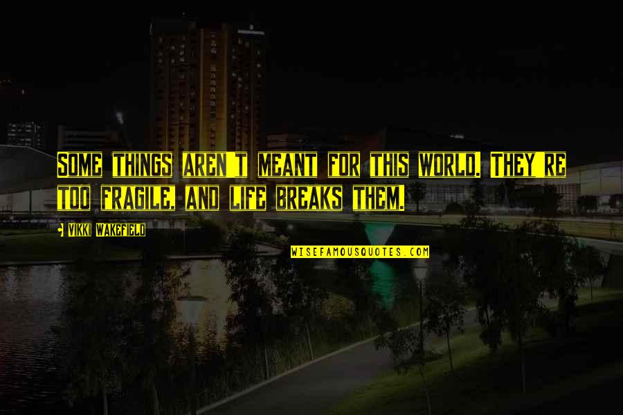 Corujas Quotes By Vikki Wakefield: Some things aren't meant for this world. They're Corujas Quotes By Vikki Wakefield: Some things aren't meant for this world. They're