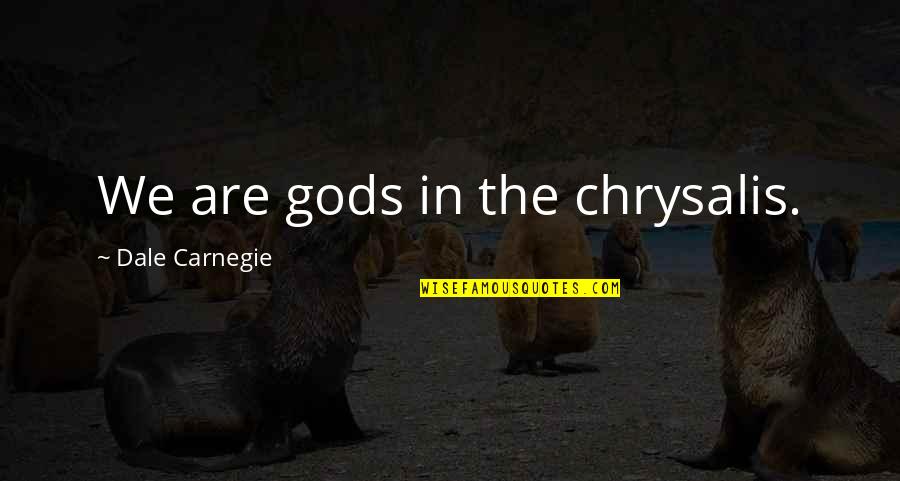 Corvis Quotes By Dale Carnegie: We are gods in the chrysalis.