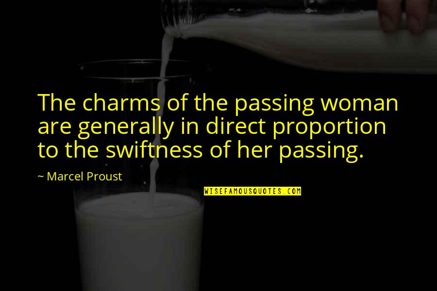 Coslets Carpet Quotes By Marcel Proust: The charms of the passing woman are generally