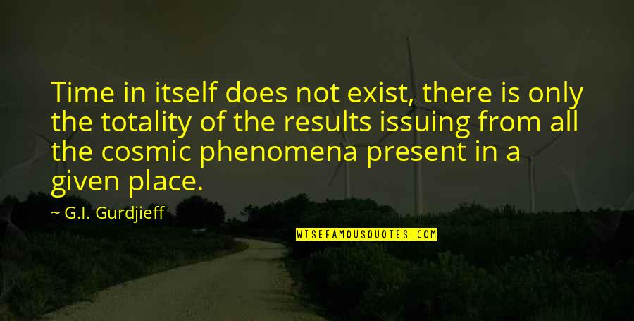 Cosmic Quotes By G.I. Gurdjieff: Time in itself does not exist, there is