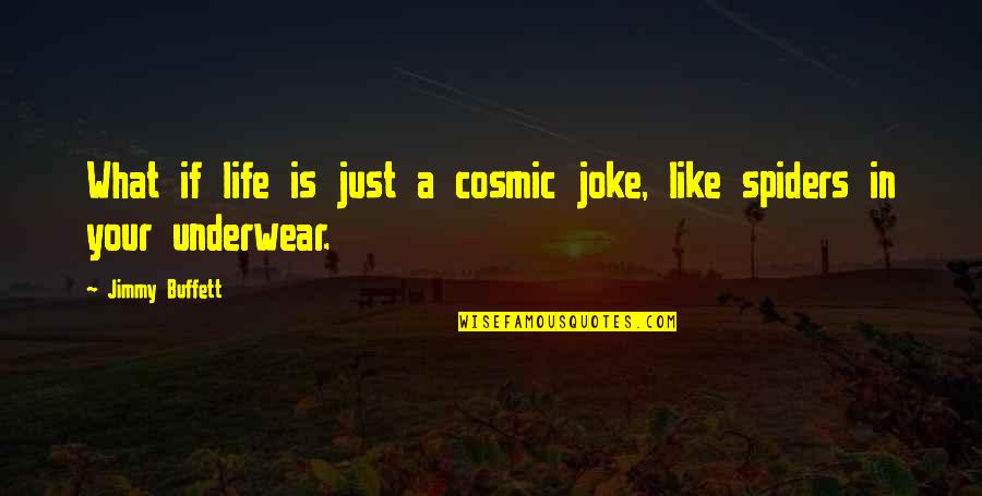 Cosmic Quotes By Jimmy Buffett: What if life is just a cosmic joke,