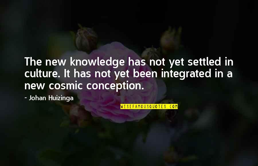 Cosmic Quotes By Johan Huizinga: The new knowledge has not yet settled in