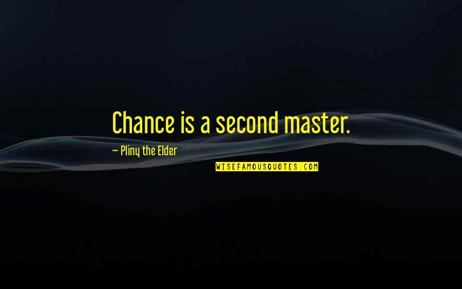 Cosmological Fallacy Quotes By Pliny The Elder: Chance is a second master. Cosmological Fallacy Quotes By Pliny The Elder: Chance is a second master.