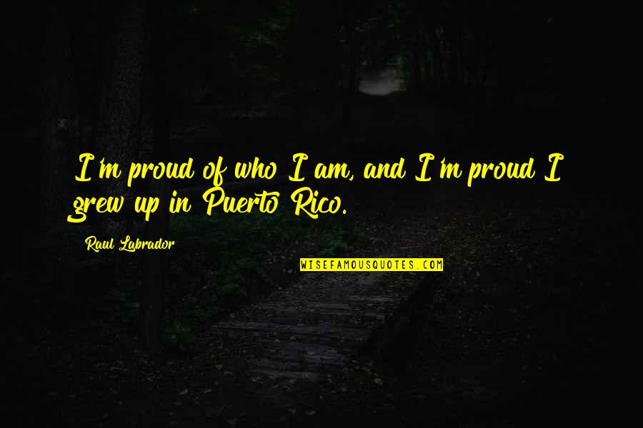 Cosmovici Si Quotes By Raul Labrador: I'm proud of who I am, and I'm Cosmovici Si Quotes By Raul Labrador: I'm proud of who I am, and I'm