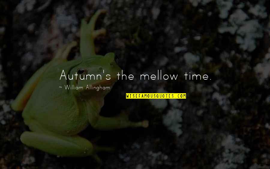 Cost Accountant Quotes By William Allingham: Autumn's the mellow time.