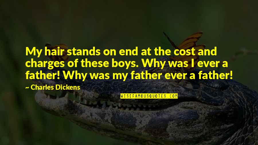 Cost Quotes By Charles Dickens: My hair stands on end at the cost