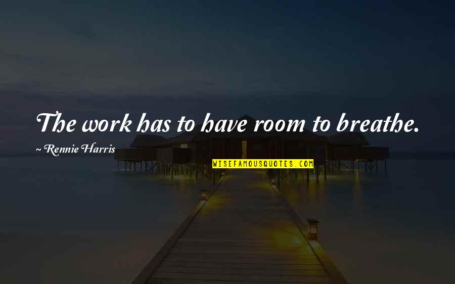 Costruzioni Aeronautiche Quotes By Rennie Harris: The work has to have room to breathe.
