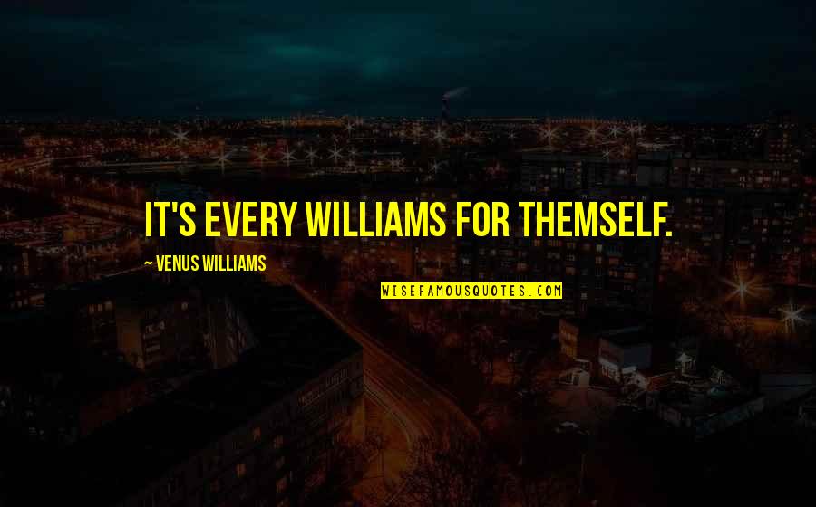 Cot Quotes By Venus Williams: It's every Williams for themself.