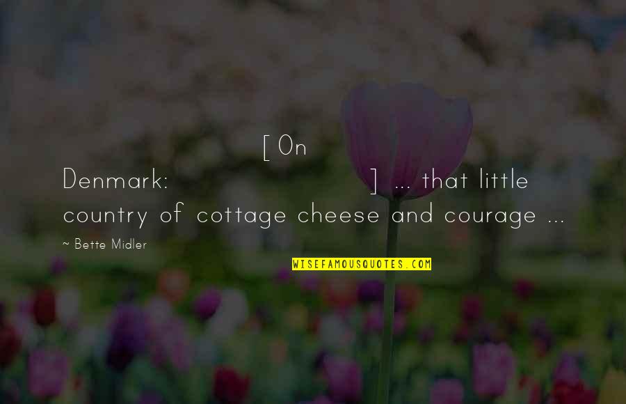 Cottage Cheese Quotes By Bette Midler: [On Denmark:] ... that little country of cottage