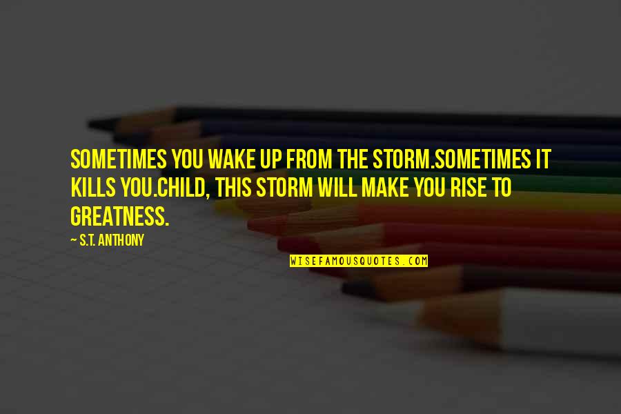Cottage Rules Quotes By S.T. Anthony: Sometimes you wake up from the storm.Sometimes it Cottage Rules Quotes By S.T. Anthony: Sometimes you wake up from the storm.Sometimes it