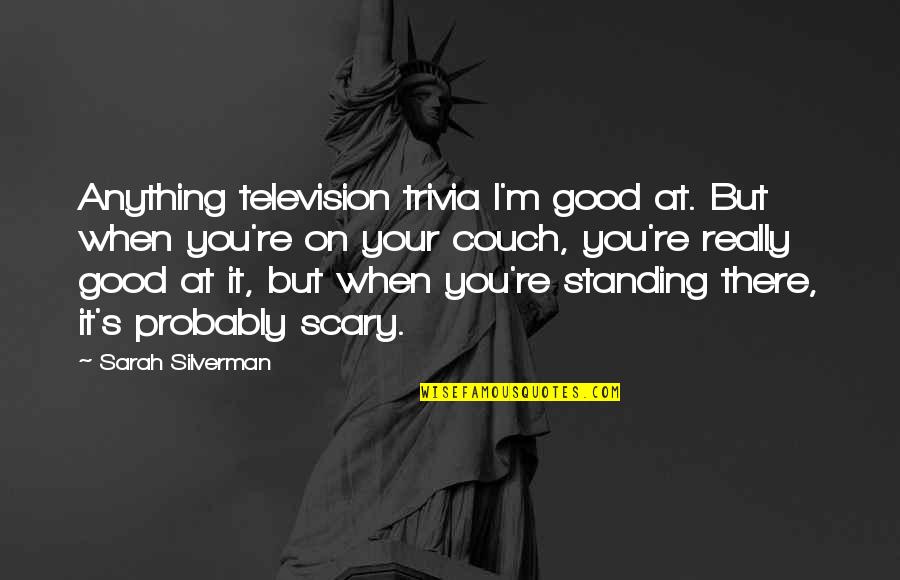 Couch Quotes By Sarah Silverman: Anything television trivia I'm good at. But when