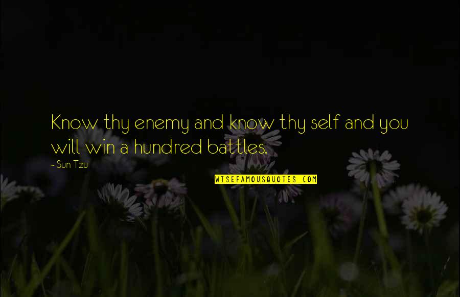 Couches For Small Quotes By Sun Tzu: Know thy enemy and know thy self and