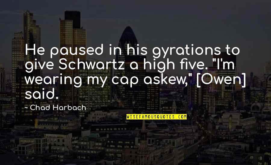 Coudert Droplets Quotes By Chad Harbach: He paused in his gyrations to give Schwartz