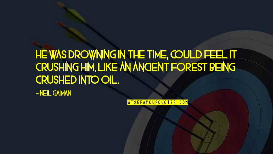 Could Feel Quotes By Neil Gaiman: He was drowning in the Time, could feel Could Feel Quotes By Neil Gaiman: He was drowning in the Time, could feel