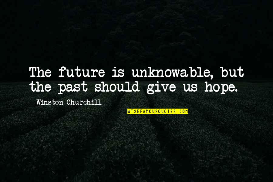 Couldnt Shoot Quotes By Winston Churchill: The future is unknowable, but the past should