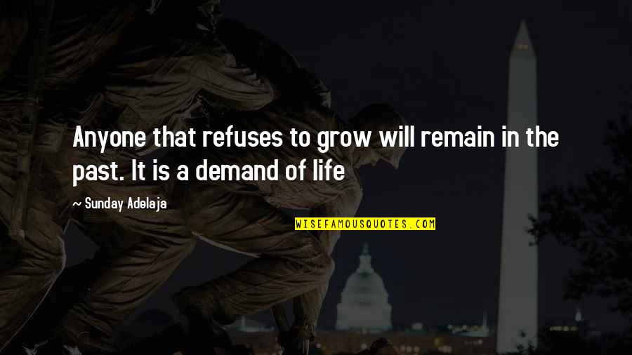 Coulombs Quotes By Sunday Adelaja: Anyone that refuses to grow will remain in