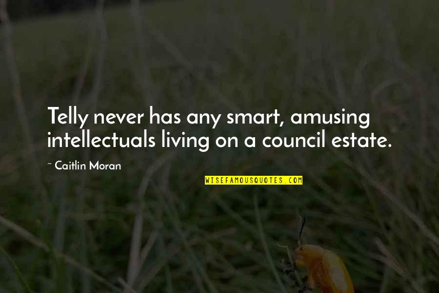Council Estate Quotes By Caitlin Moran: Telly never has any smart, amusing intellectuals living
