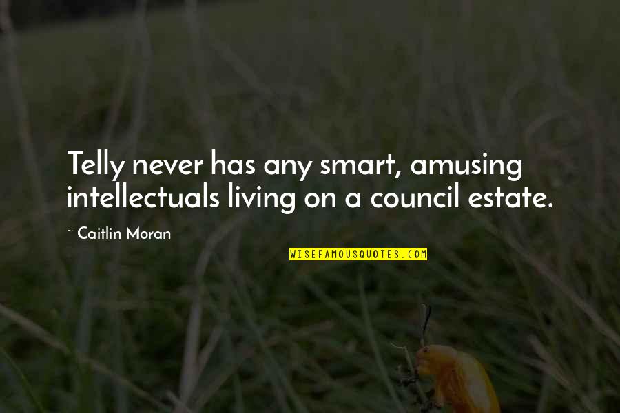 Council Quotes By Caitlin Moran: Telly never has any smart, amusing intellectuals living