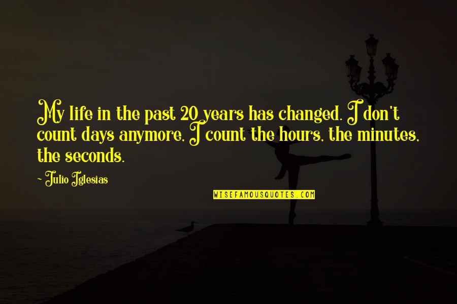 Count The Days Quotes By Julio Iglesias: My life in the past 20 years has