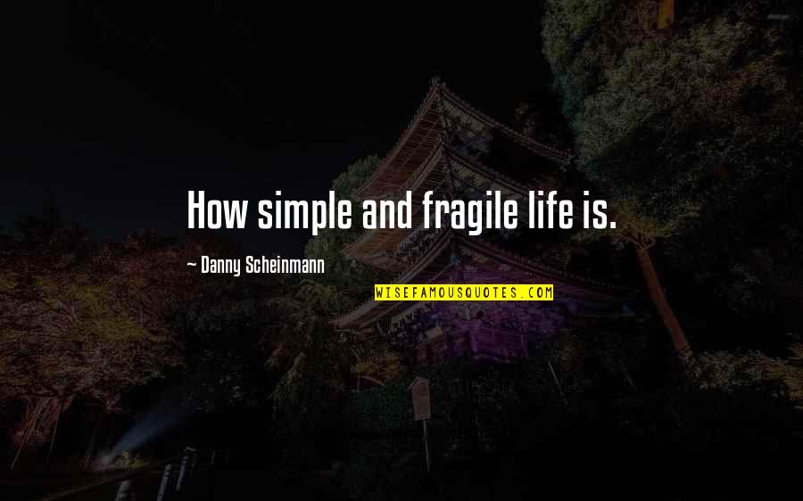 Countdown Motivational Quotes By Danny Scheinmann: How simple and fragile life is.