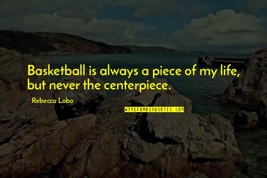 Counter Response Fitness Quotes By Rebecca Lobo: Basketball is always a piece of my life,