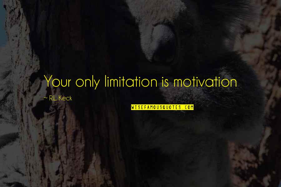 Countercyclical Stocks Quotes By R.L. Keck: Your only limitation is motivation