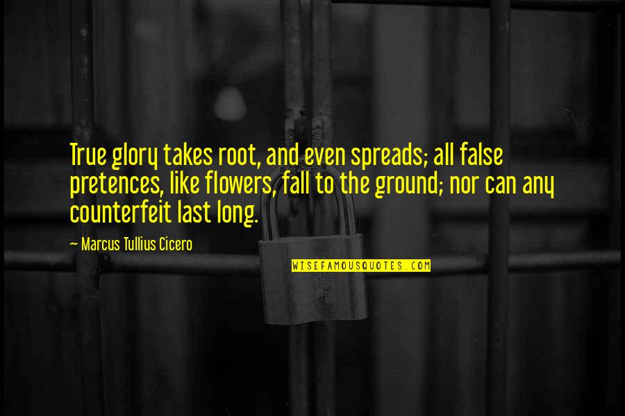 Counterfeit Quotes By Marcus Tullius Cicero: True glory takes root, and even spreads; all