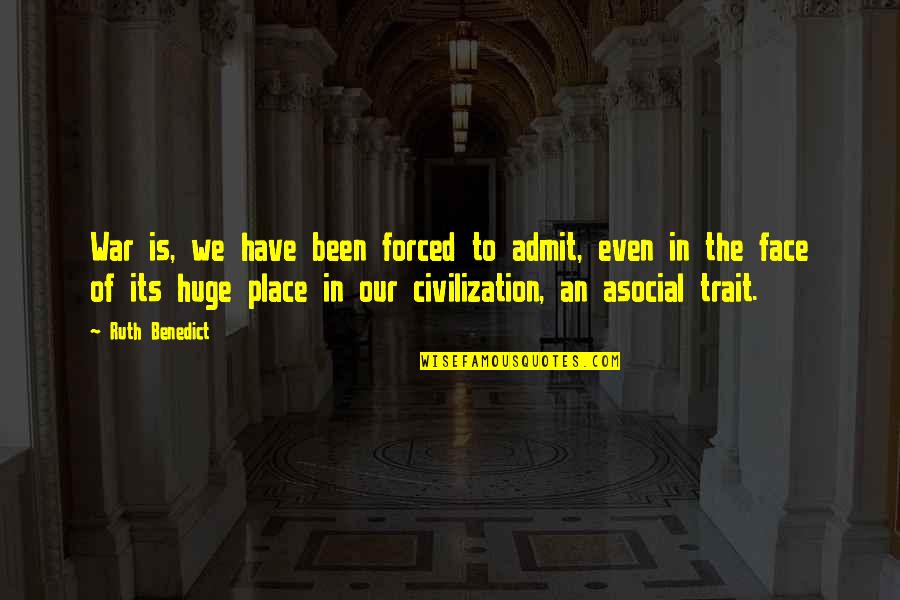 Counterfoil Sample Quotes By Ruth Benedict: War is, we have been forced to admit, Counterfoil Sample Quotes By Ruth Benedict: War is, we have been forced to admit,