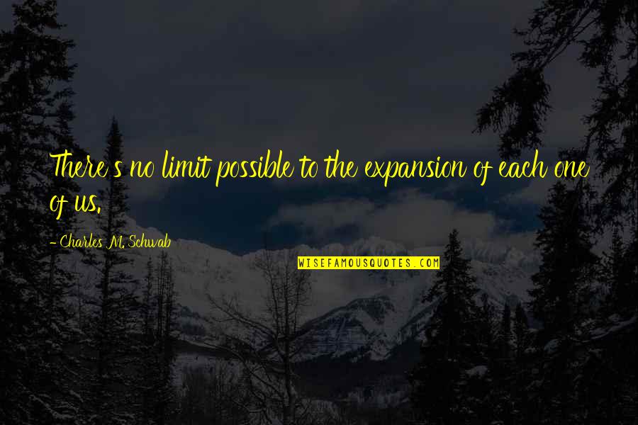 Counting The Cost Quotes By Charles M. Schwab: There's no limit possible to the expansion of