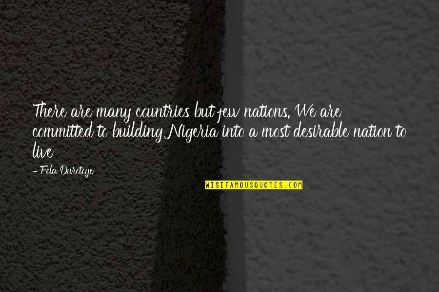 Countries Development Quotes By Fela Durotoye: There are many countries but few nations. We