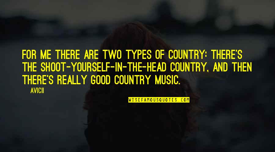 Country Music Quotes By Avicii: For me there are two types of country: