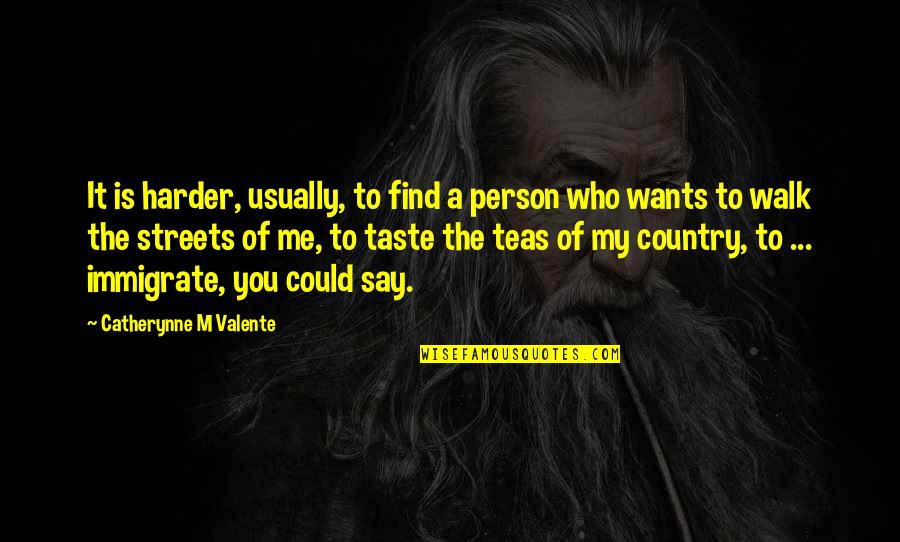 Country Relationships Quotes By Catherynne M Valente: It is harder, usually, to find a person