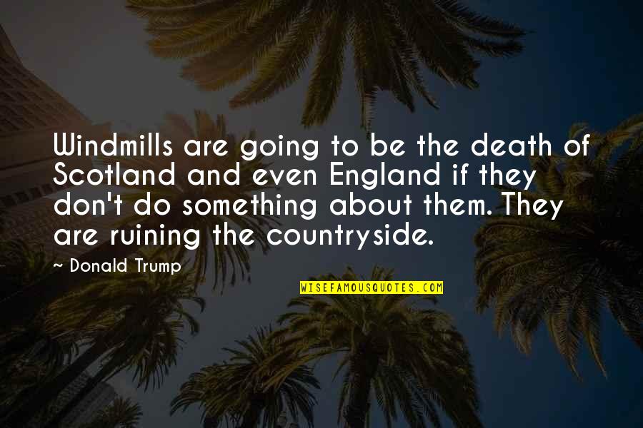 Countryside's Quotes By Donald Trump: Windmills are going to be the death of