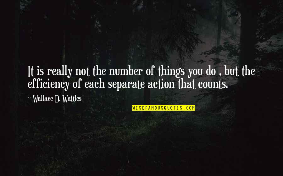 Counts Quotes By Wallace D. Wattles: It is really not the number of things