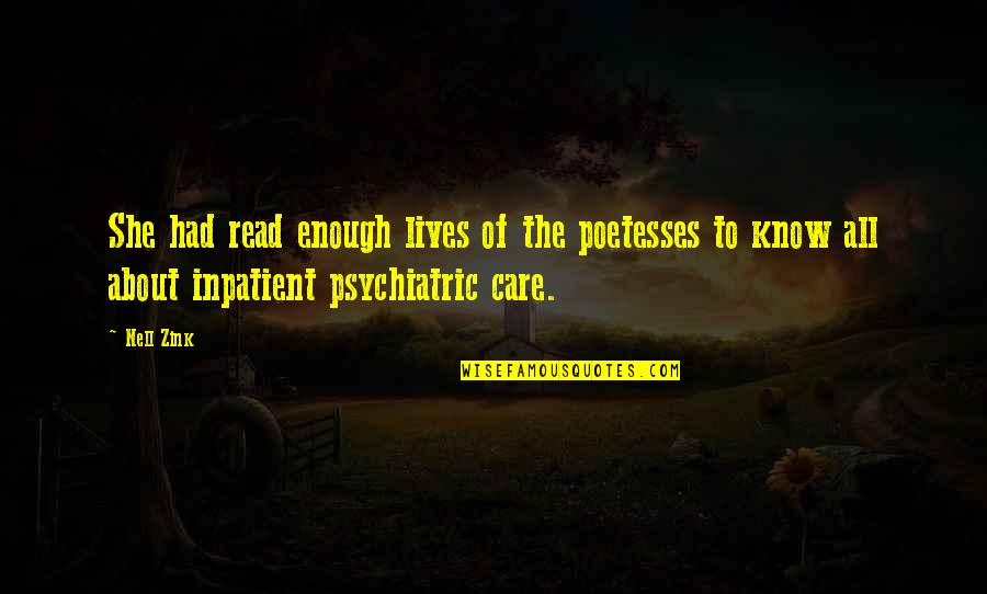 Coup Stock Quote Quotes By Nell Zink: She had read enough lives of the poetesses Coup Stock Quote Quotes By Nell Zink: She had read enough lives of the poetesses