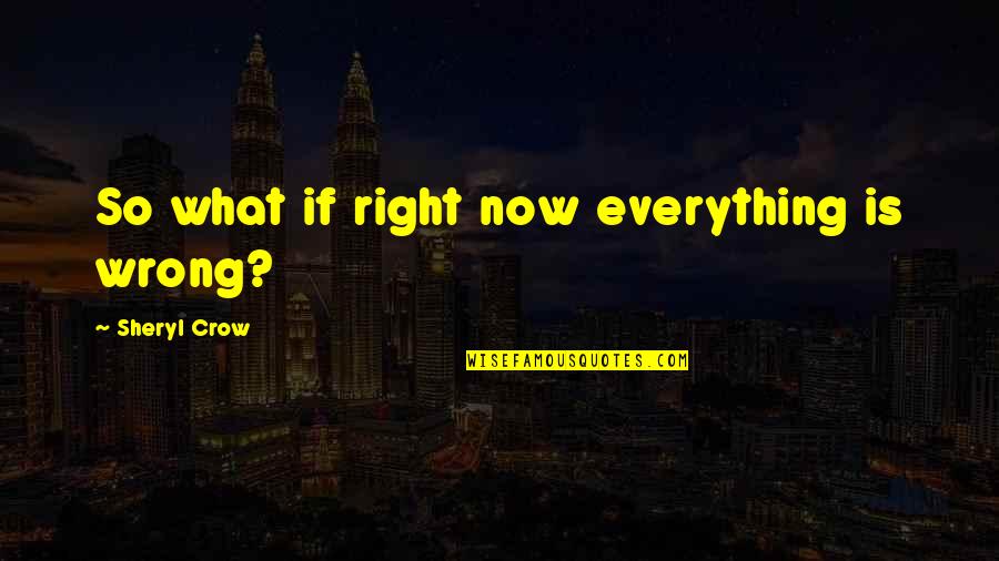 Coupa Software Quotes By Sheryl Crow: So what if right now everything is wrong? Coupa Software Quotes By Sheryl Crow: So what if right now everything is wrong?