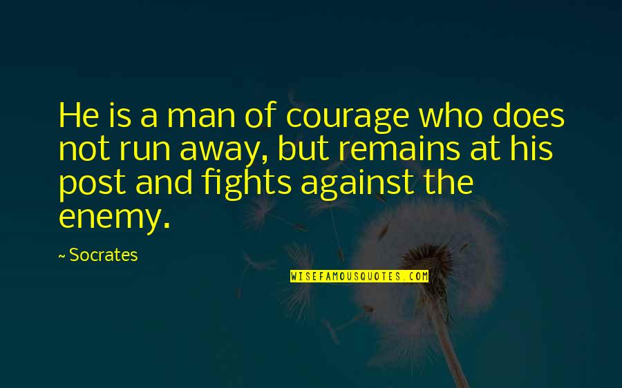 Courage Against Quotes By Socrates: He is a man of courage who does