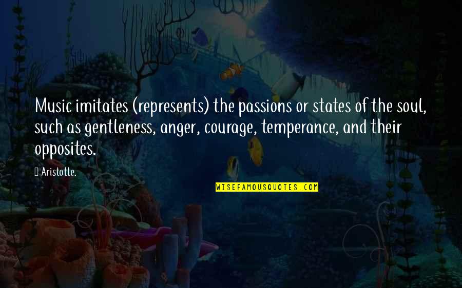 Courage Aristotle Quotes By Aristotle.: Music imitates (represents) the passions or states of