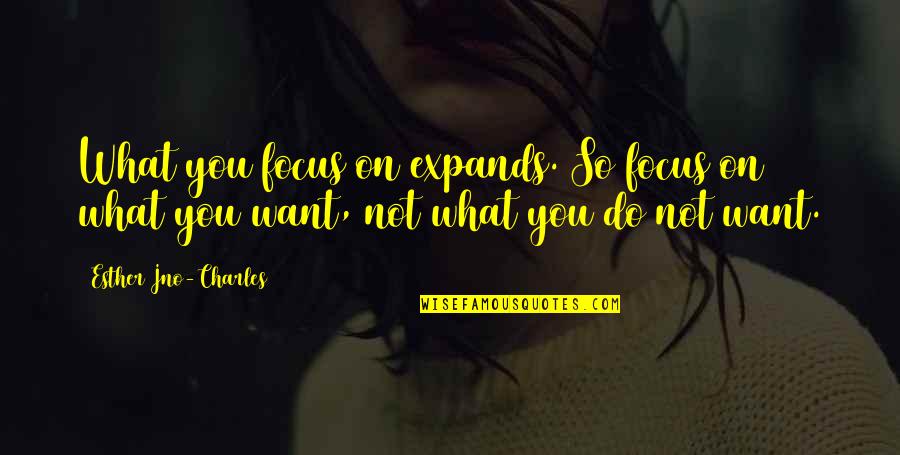 Courage Goodreads Quotes By Esther Jno-Charles: What you focus on expands. So focus on