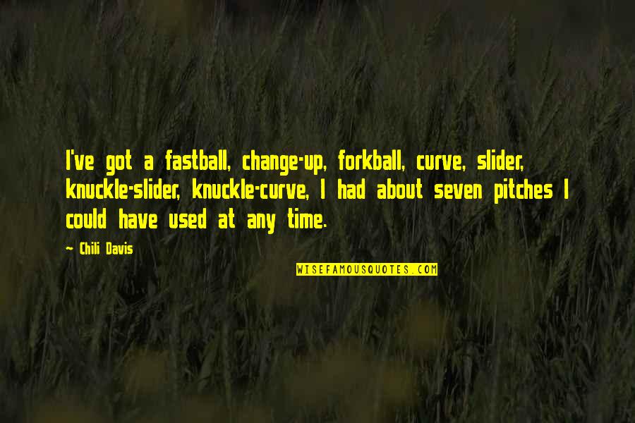 Courbe De Croissance Quotes By Chili Davis: I've got a fastball, change-up, forkball, curve, slider, Courbe De Croissance Quotes By Chili Davis: I've got a fastball, change-up, forkball, curve, slider,
